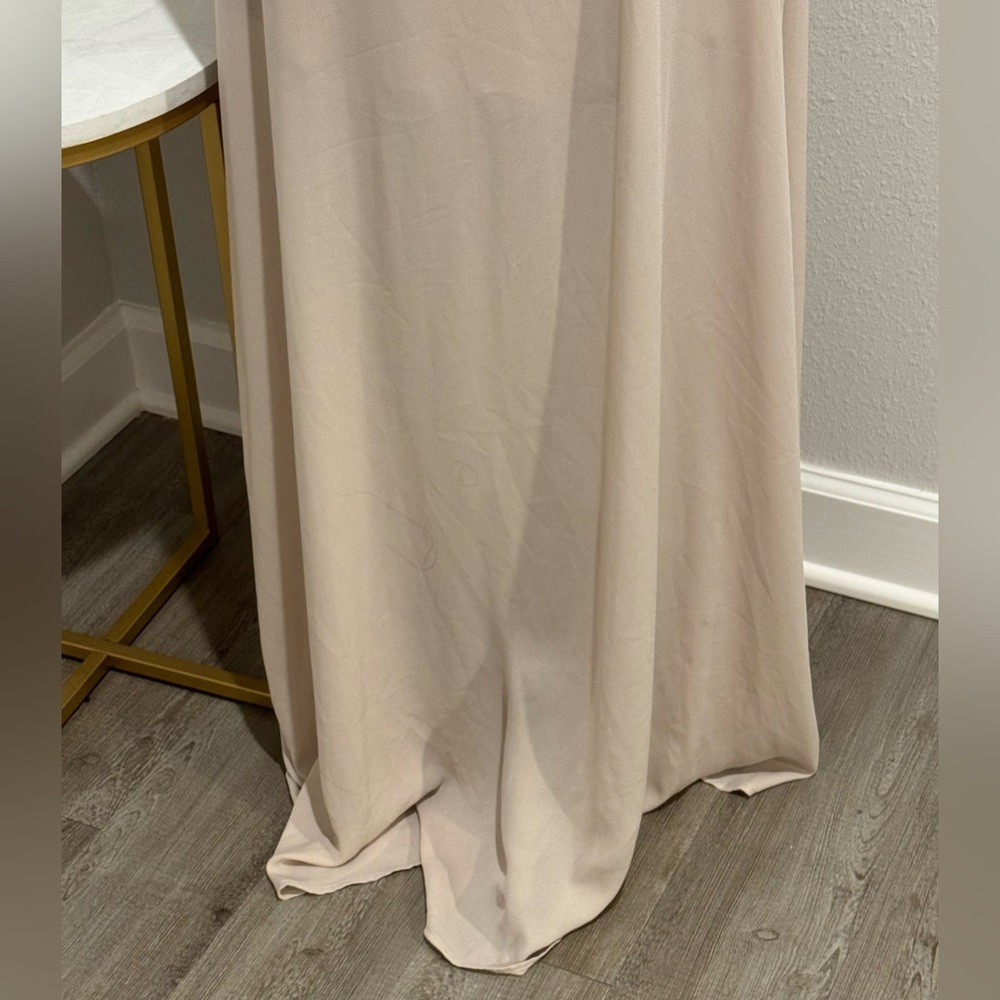 NEW Show Me Your Mumu Sophia Wrap Short Sleeve Bridesmaid Dress Beige Size Small - Picture 14 of 16